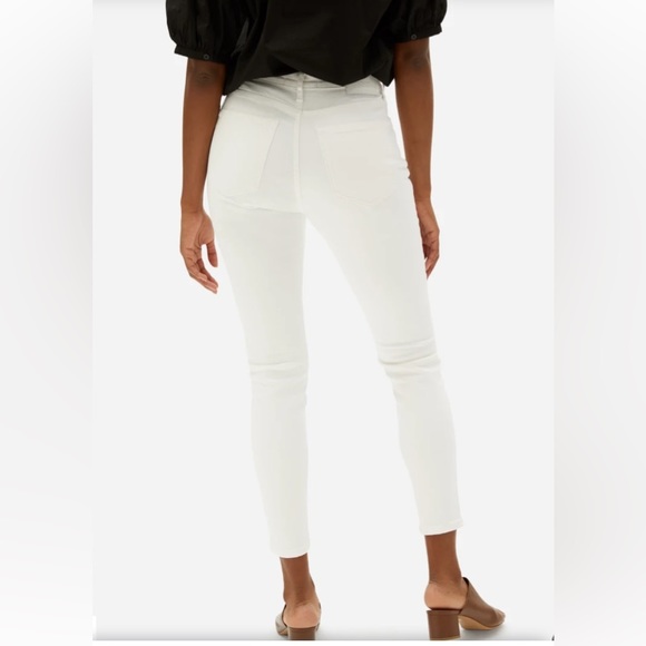 Everlane White Jeans Mid Rise High Stretch Skinny Jeans Plus Size White 35R NWT - Picture 3 of 7